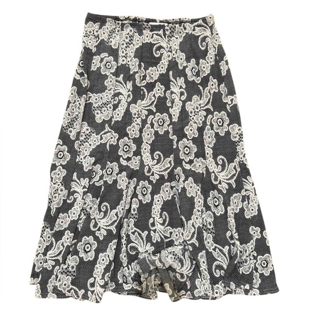 Joseph Ribkoff Black and White Asymmetrical Skirt